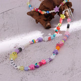 Y2K Glass Eyeball Heart Star Choker Necklace Acrylic Pearl Women Party Jewelry
