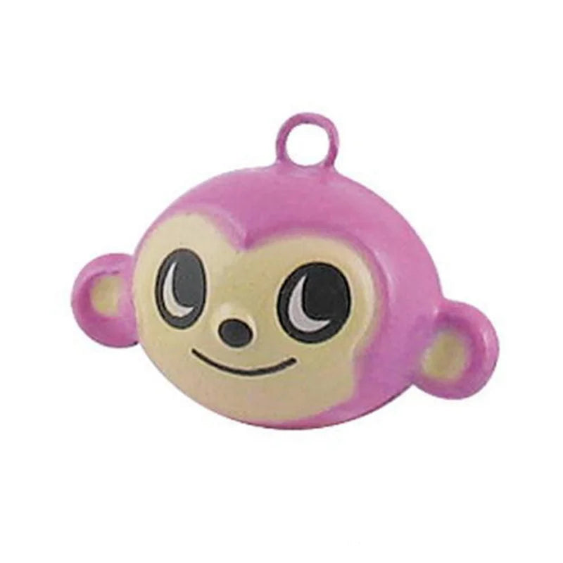 Smiling Monkey Metal Jingle Bell Charms Cartoon Pendant Jewelry Craft Finding