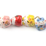 Smiling Face Cat Ceramic Beads 13mm for Jewelry Making