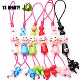 Smiling Face Doll Glass Beads Rope Small Pendant