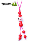 Smiling Face Doll Glass Beads Rope Small Pendant