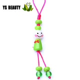 Smiling Face Doll Glass Beads Rope Small Pendant