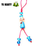 Smiling Face Doll Glass Beads Rope Small Pendant