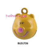 Smiling Pig Cartoon Bells Charm Pendant Holiday Decoration