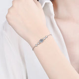 Smiling Love Silver Moissanite Bracelet Classic B0008