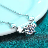 Smiling Love Silver Moissanite Bracelet Classic B0008