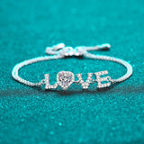 Smiling Love 925 Silver Moissanite Bracelet