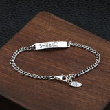 Smiling Face Charm Bracelet Silver Europe American Style