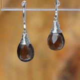 Smoky Quartz Dangle Drop Earrings