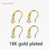 14K Plated U Shape Earring Hooks Brass Ear Wire Hooks