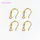 14K Plated U Shape Earring Hooks Brass Ear Wire Hooks