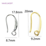 14K Plated U Shape Earring Hooks Brass Ear Wire Hooks