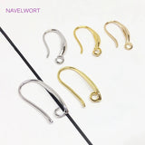 14K Plated U Shape Earring Hooks Brass Ear Wire Hooks