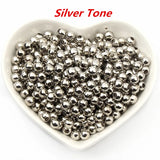 Metal Ball Beads Spacer for Jewelry Making DIY Necklace Bracelet 2-10mm