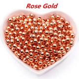 Metal Ball Beads Spacer for Jewelry Making DIY Necklace Bracelet 2-10mm