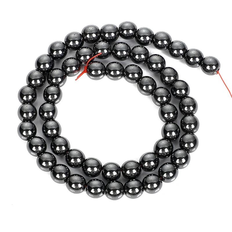 Smooth Hematite Beads Round Spacer 1/2/3/4/6/8/10MM