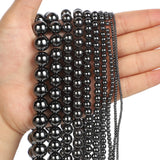Smooth Hematite Beads Round Spacer 1/2/3/4/6/8/10MM