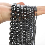 Smooth Hematite Beads Round Spacer 1/2/3/4/6/8/10MM