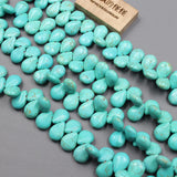 Smooth Turquoise Water drop Beads Strands for Jewelry Making