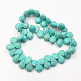 Smooth Turquoise Water drop Beads Strands for Jewelry Making