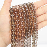 Brown Glass Round Spacer Bead Stone for Jewelry Making DIY 4/6/8