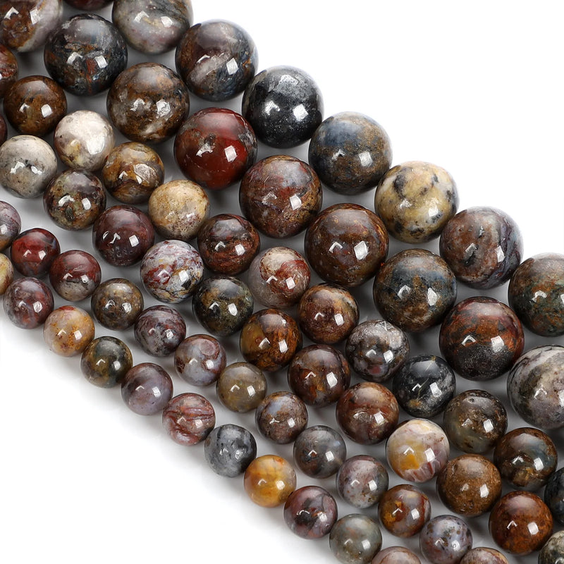 Smooth Brown Pietersite Stone Beads Round 6/8/10MM