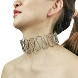 Metal Torques Bib Neck Choker Necklaces Punk Alloy Collar Statement Necklace