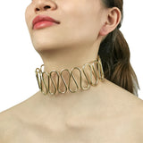 Metal Torques Bib Neck Choker Necklaces Punk Alloy Collar Statement Necklace
