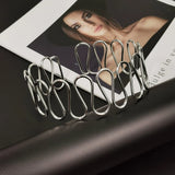 Metal Torques Bib Neck Choker Necklaces Punk Alloy Collar Statement Necklace