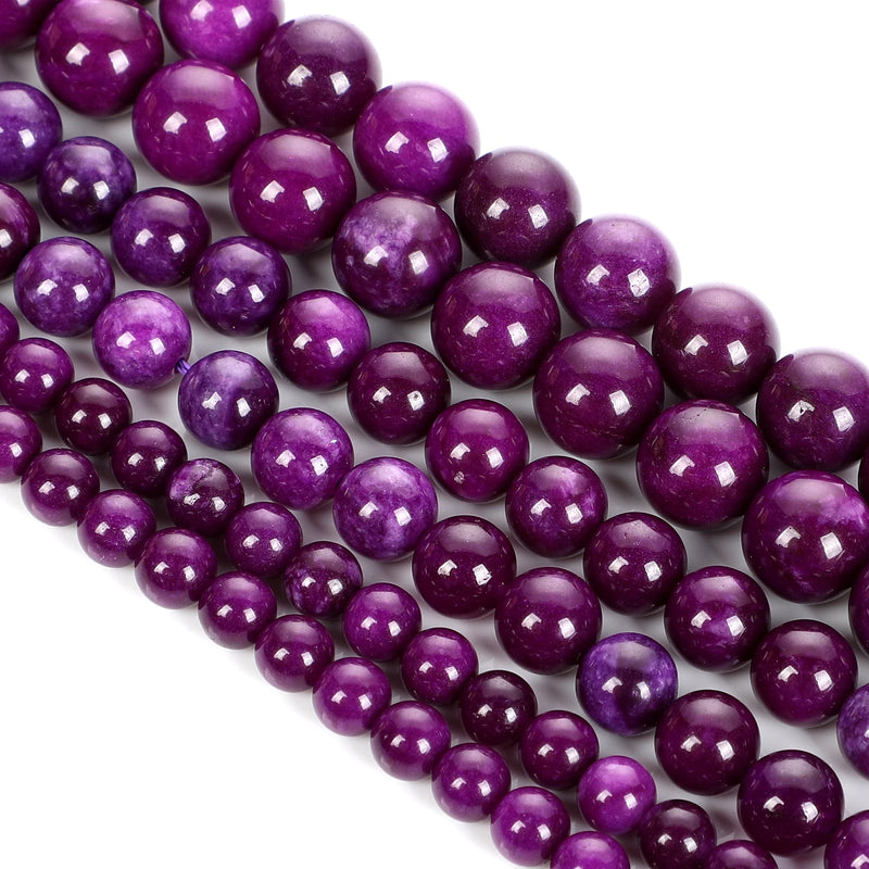 Dark Purple Sugilite Jades Stone Beads Round Loose Beads 6/8/10MM