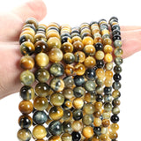 Tiger Eye Stone Bead Round Spacer Bead 4-12MM