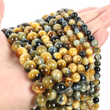 Tiger Eye Stone Bead Round Spacer Bead 4-12MM
