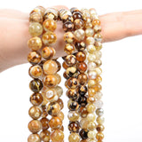 Smooth Leopard Skin Agate Round Stone Beads 6/8/10MM