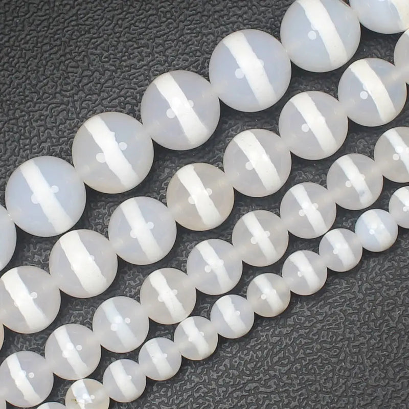 Smooth/Matte 6-12mm Dzi Agate Round Beads