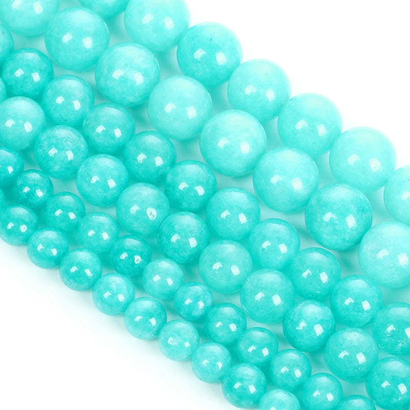 Natural Amazonite Stone Beads Round Spacer Beads for Jewelry Making DIY 6/8/10MM