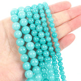 Natural Amazonite Stone Beads Round Spacer Beads for Jewelry Making DIY 6/8/10MM