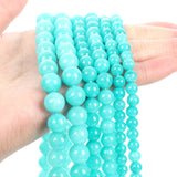Natural Amazonite Stone Beads Round Spacer Beads for Jewelry Making DIY 6/8/10MM