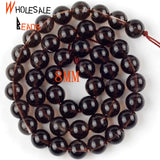 Natural Smoky Quartzs Crystal Stone Round Beads 6/8/10/12mm