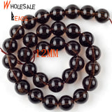 Natural Smoky Quartzs Crystal Stone Round Beads 6/8/10/12mm