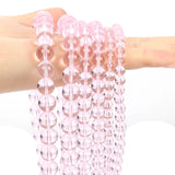 Pink Glass Natural Stone Beads Round Spacer Beads 4/6/8/10/12MM