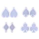 Silicone Rhombus Heart Poker Epoxy Mold for Stud Earring Pendant Resin DIY