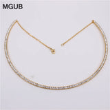 Elegant Crystal Collar with Adjustable Size Lobster Clasp