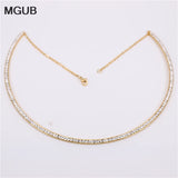 Elegant Crystal Collar with Adjustable Size Lobster Clasp