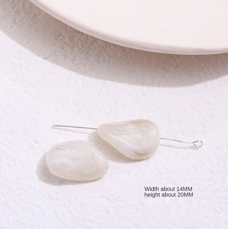 Smudge Cloud Amber Grey Resin Beads DIY Jewelry Accessories
