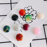 Multicolor Retro Round Resin Patch Non-porous Jewelry Material DIY