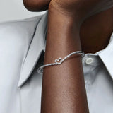 925 Silver Bangle Heart Friendship Bangles Women Jewelry