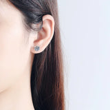 0.3-2CT Real Moissanite Stud Earrings S925 Sterling Silver Jewelry