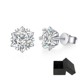 0.3-2CT Real Moissanite Stud Earrings S925 Sterling Silver Jewelry