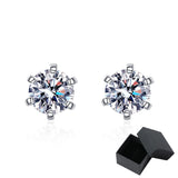 Smyoue 0.3-2CT Screw Moissanite Stud Earrings S925 Sterling Silver Jewelry