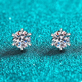 Smyoue 0.3-2CT Screw Moissanite Stud Earrings S925 Sterling Silver Jewelry